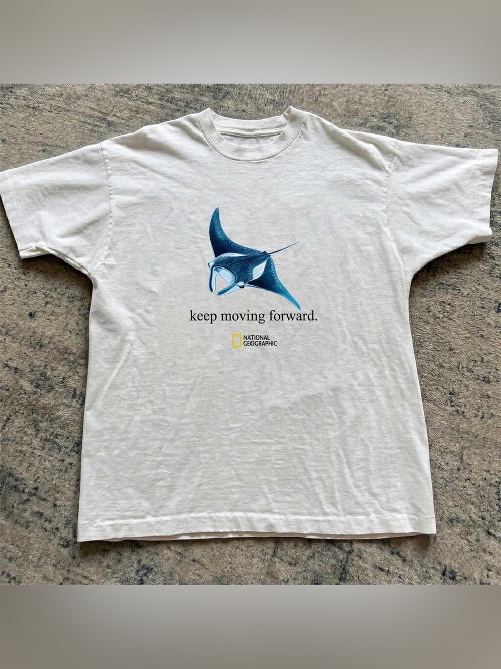 National Geographic Blue Manta Ray Graphic Tee